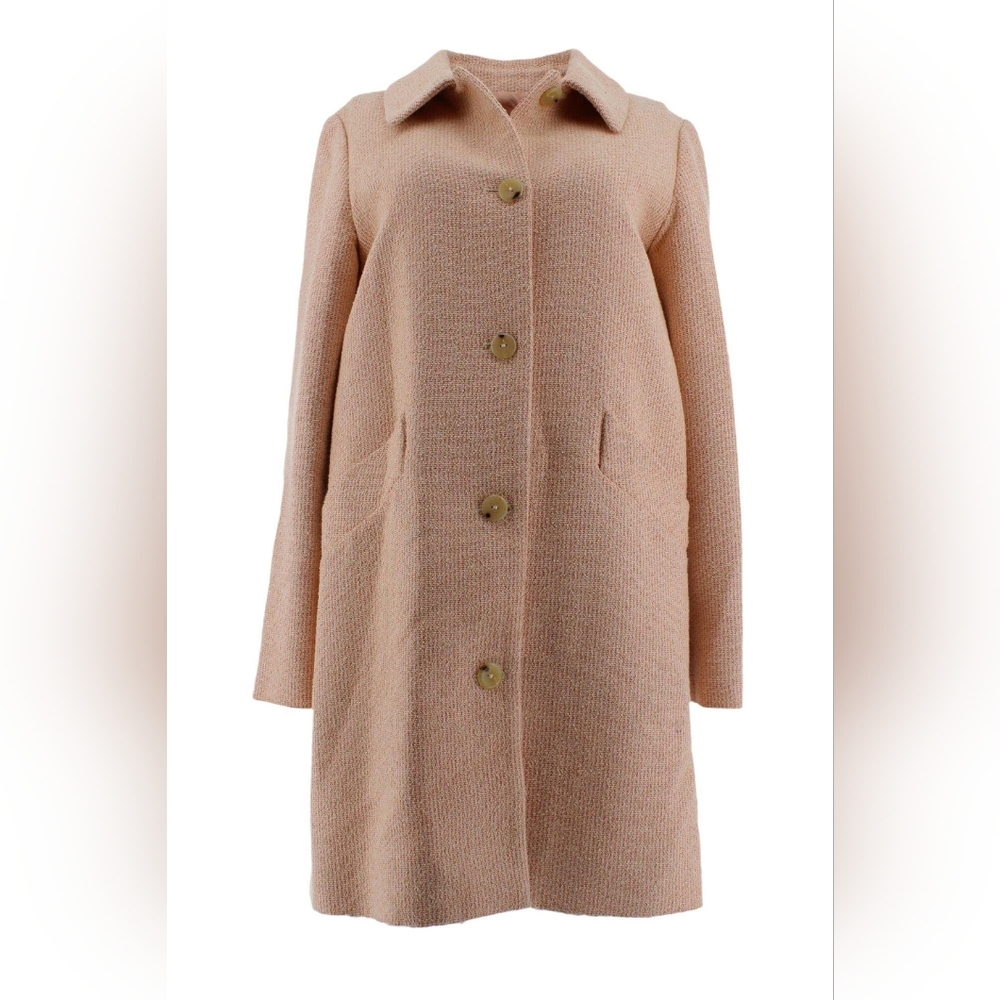 APC button down pink coat size 34